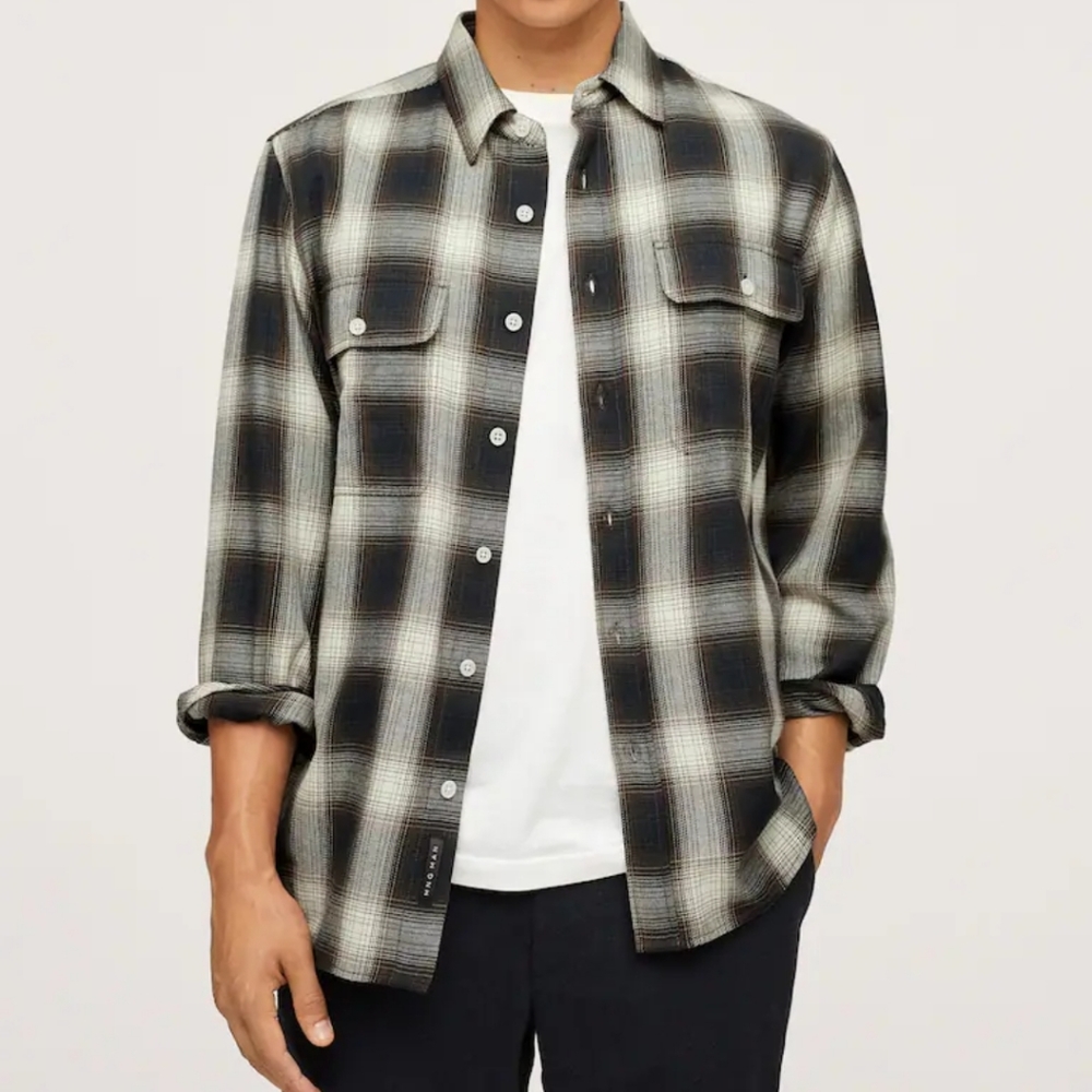 Mango Checked Flannel Shirt